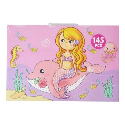 Комплект за рисуване 145 ел. в картонен куфар