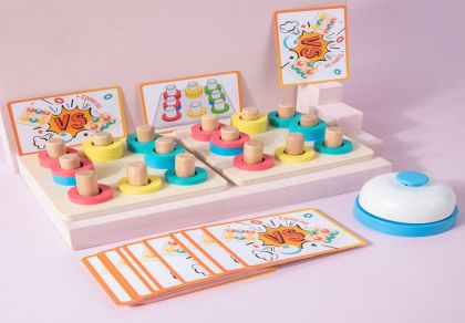 Игра дървена сортиране на цветове