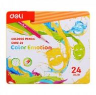 Цветни моливи Deli Color Emotion 24цв. метална кутия 00225