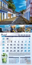 Календар стенен Офис Маркет 12л. Travel&Adventure 2027